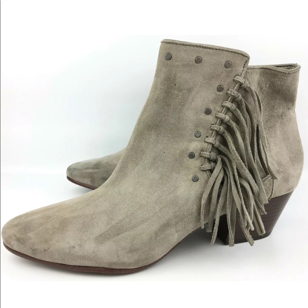Sam Edelman Rudie Fringe Leather Booties